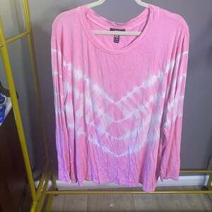 Aqua Tie-Dye Long Sleeve Tee Shirt Size 3X NWT‎